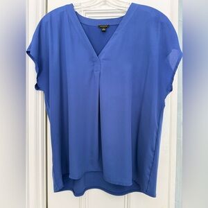 Ann Taylor V-Neck Blue Blouse — Chic, Polished & Perfect for Work or Weekend